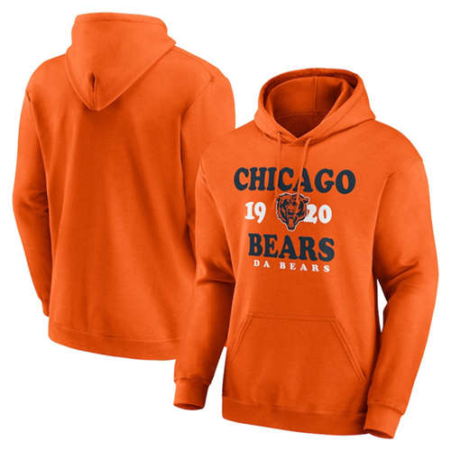 Chicago Bears Orange Fierce Competitor Pullover Hoodie